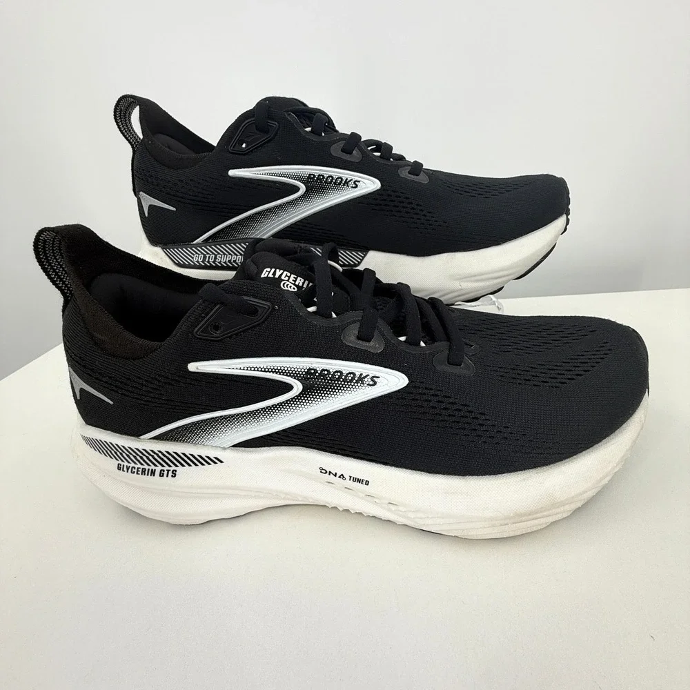 Brooks Glycerin 22 Running Shoes + Currex Insoles Womens 9.5 Black 1204351